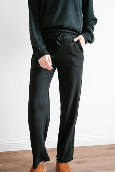 Slow It Down Wide Leg Pants - Black