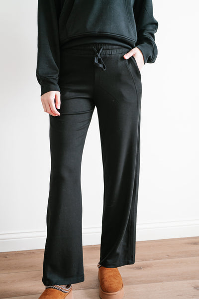 Slow It Down Wide Leg Pants - Black