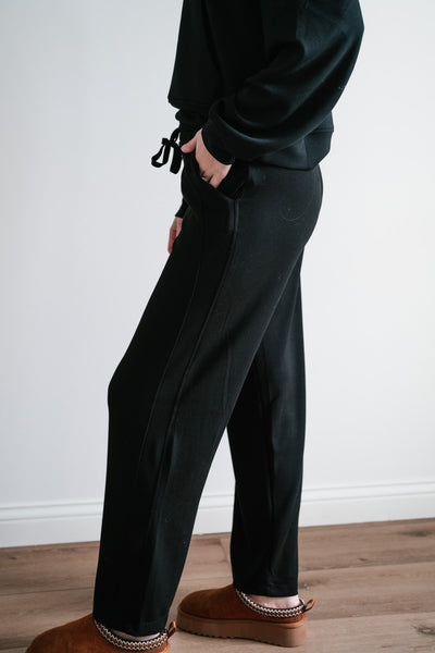 Slow It Down Wide Leg Pants - Black