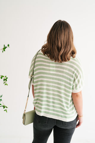 Simple Days Striped V-Neck Knit Top