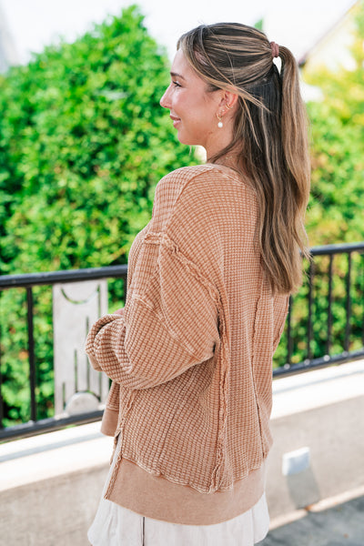 Matilda Mineral Wash Waffle Knit Crewneck