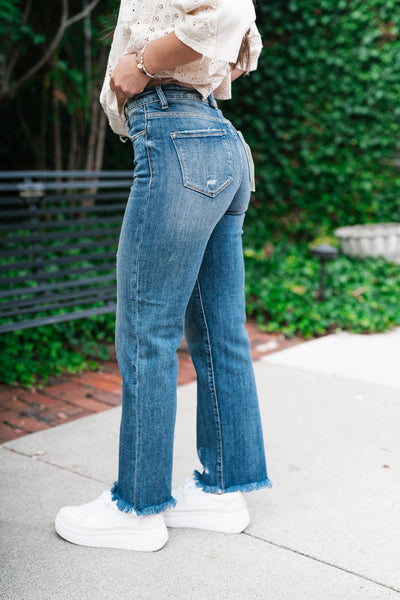 Risen Tiana High Rise Straight Jeans