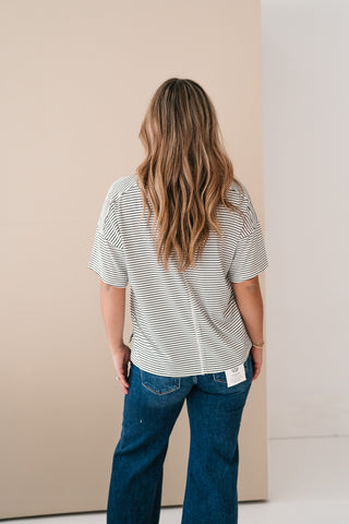 Everyday Lines Striped Short Sleeve Top