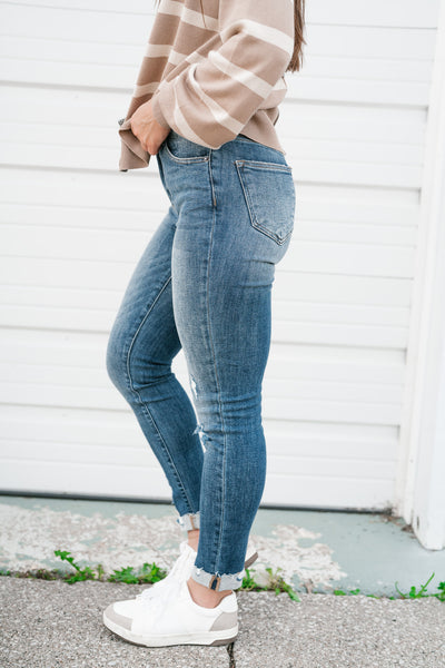 Risen Hayley High Rise Vintage Wash Skinny Jeans