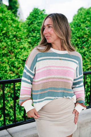 Warm Tones Knit Sweater Top