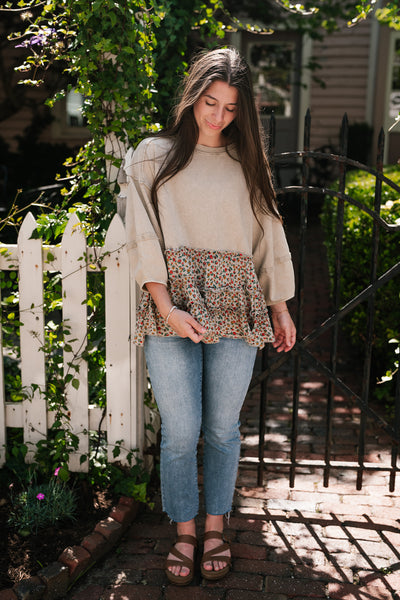 Babydoll Blossom Floral Ruffle Top