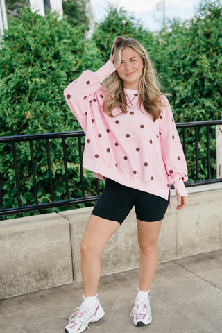 Everyday Darling Polka Dot Crewneck