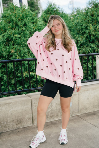 Everyday Darling Polka Dot Crewneck