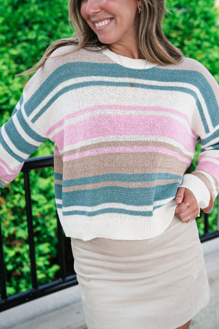 Warm Tones Knit Sweater Top