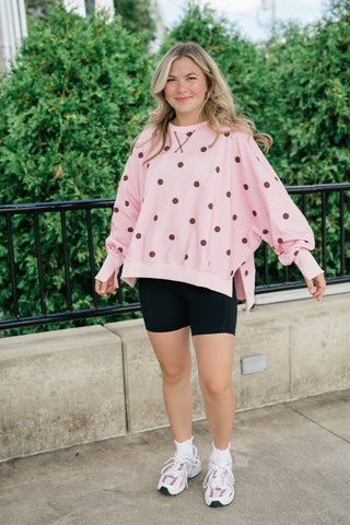 Everyday Darling Polka Dot Crewneck