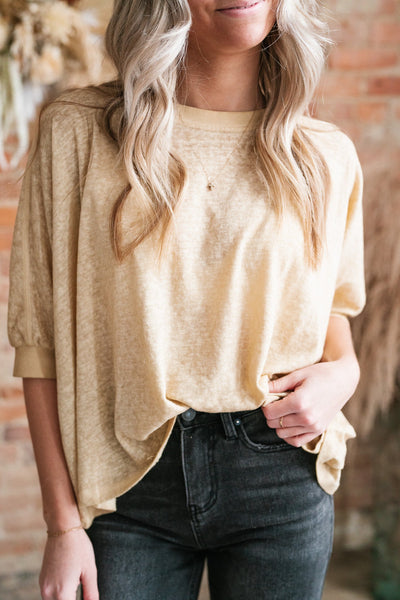 Blakely Boxy Top - Taupe