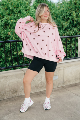Everyday Darling Polka Dot Crewneck
