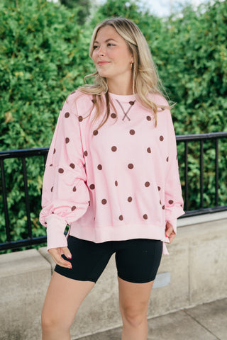 Everyday Darling Polka Dot Crewneck