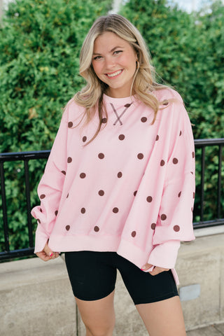 Everyday Darling Polka Dot Crewneck
