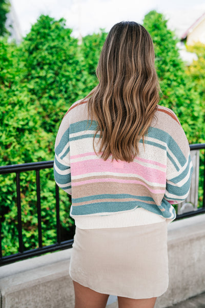 Warm Tones Knit Sweater Top