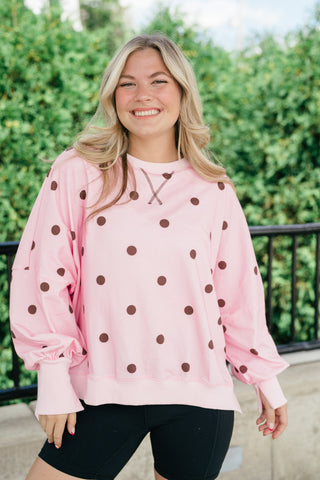 Everyday Darling Polka Dot Crewneck