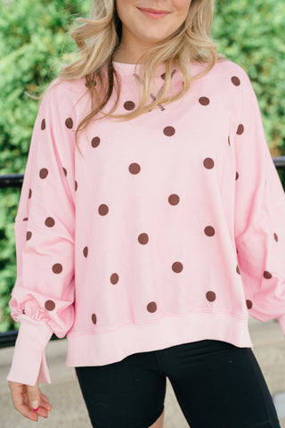 Everyday Darling Polka Dot Crewneck