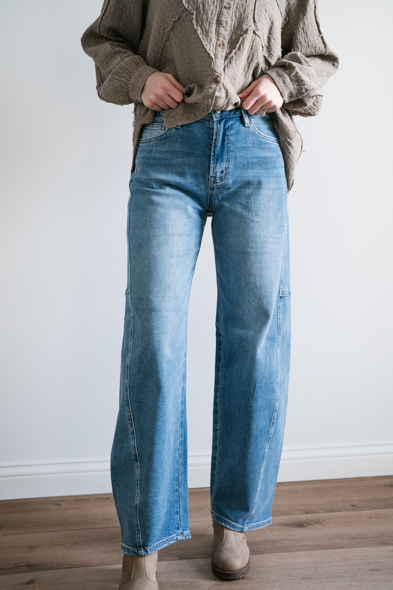 Lovervet Ellora High Rise Wide Barrel Jeans