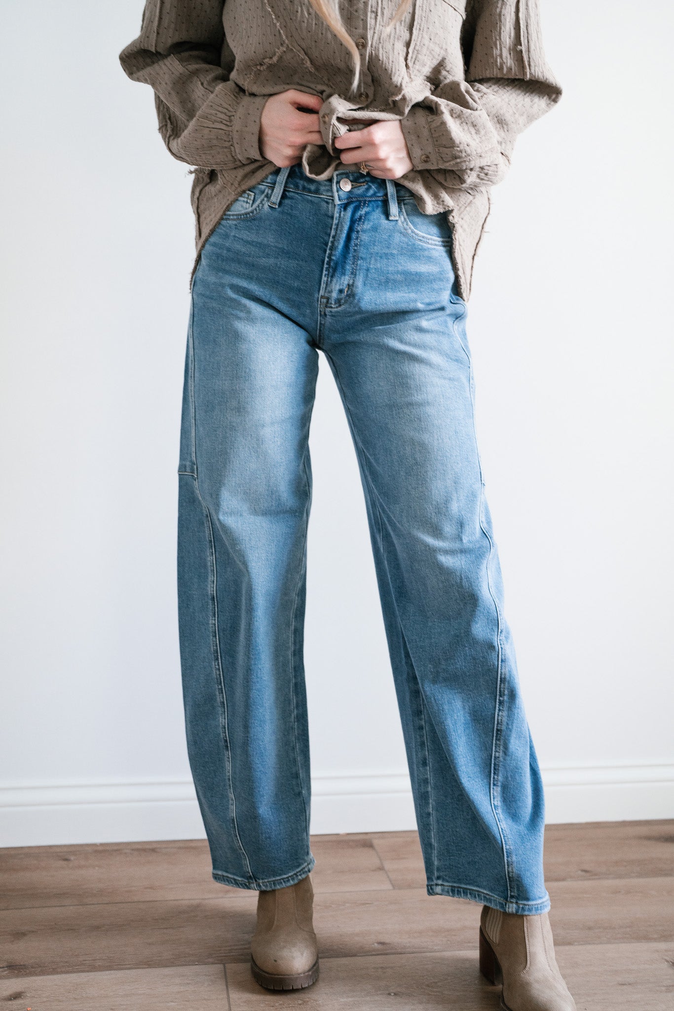 Lovervet Ellora High Rise Wide Barrel Jeans