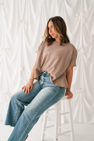 Pure Ease Relaxed Top - Ash Mocha