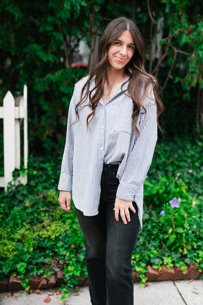 Coastal Pinstriped Set - Top