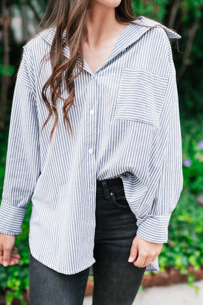 Coastal Pinstriped Set - Top