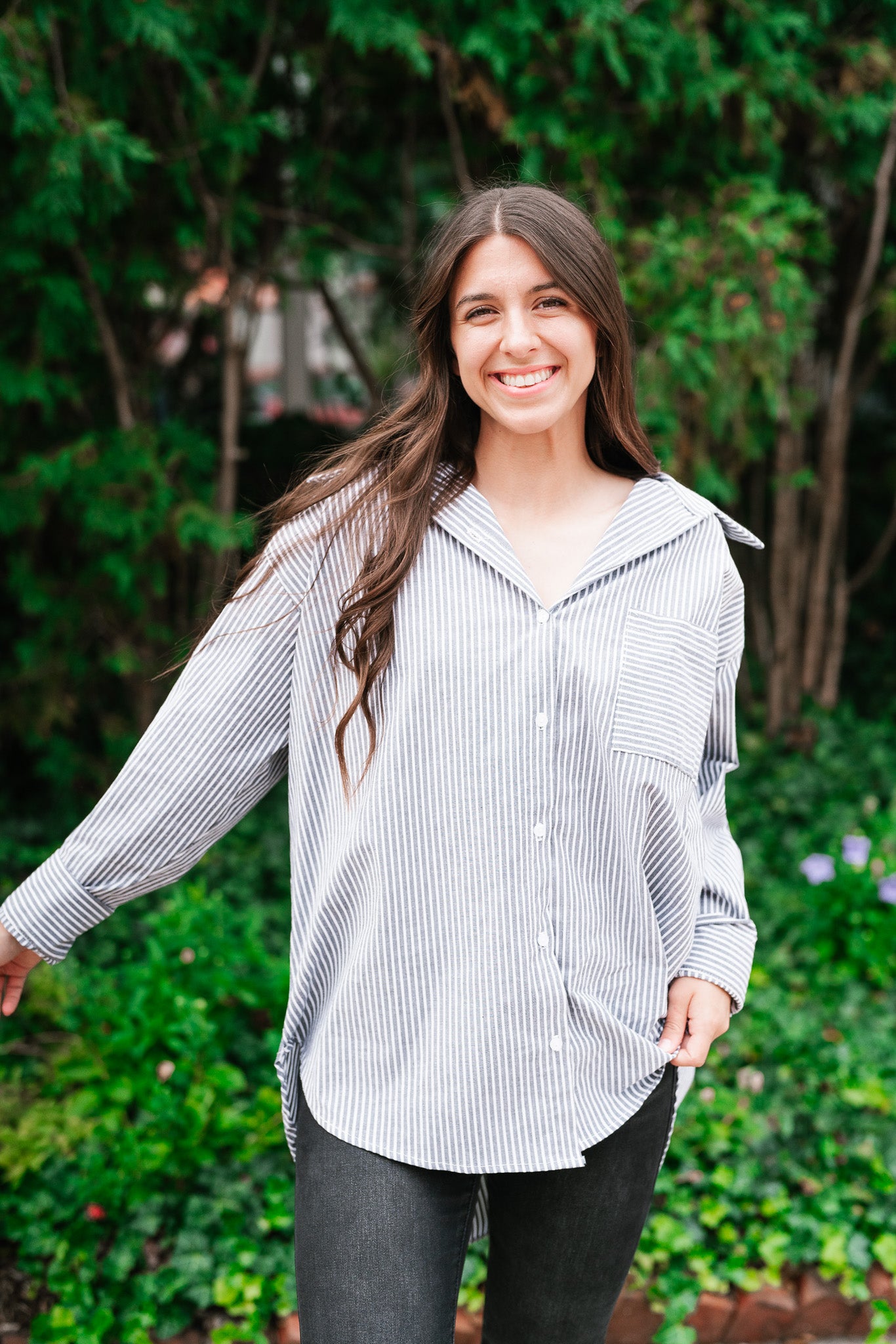 Coastal Pinstriped Set - Top