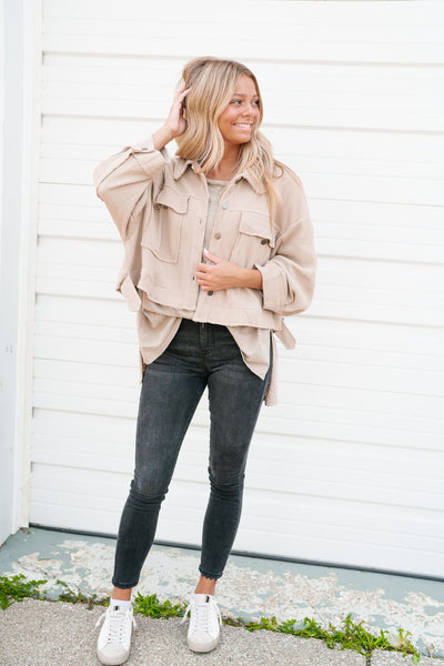 Taylor Waffle Knit Cropped Jacket