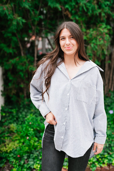 Coastal Pinstriped Set - Top