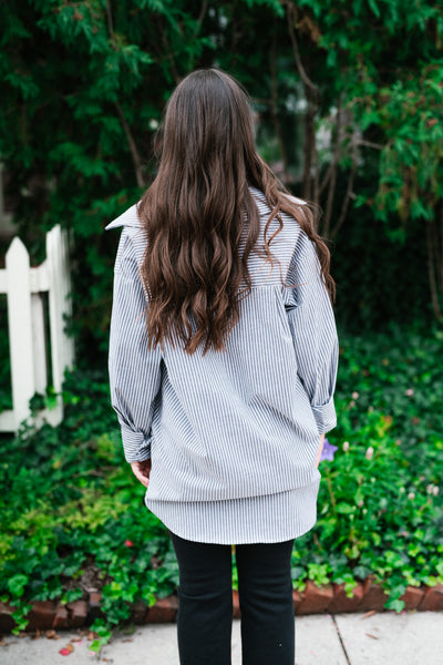 Coastal Pinstriped Set - Top