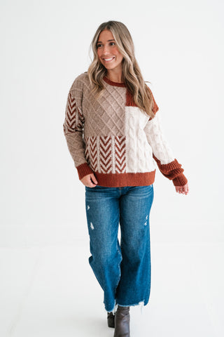 Harvest Patchwork Knit Sweater