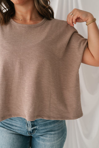 Pure Ease Relaxed Top - Ash Mocha