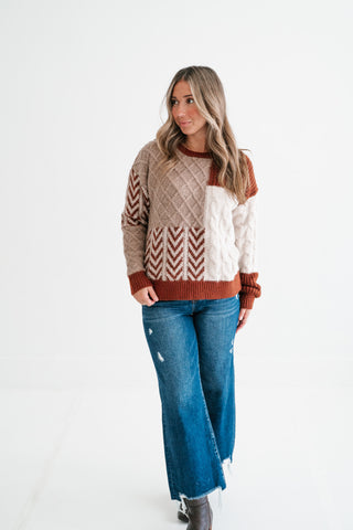 Harvest Patchwork Knit Sweater