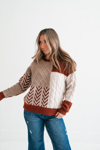 Harvest Patchwork Knit Sweater