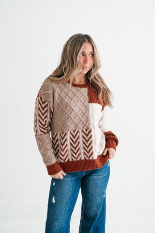 Harvest Patchwork Knit Sweater