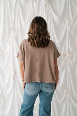 Pure Ease Relaxed Top - Ash Mocha