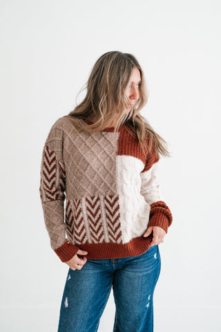 Harvest Patchwork Knit Sweater