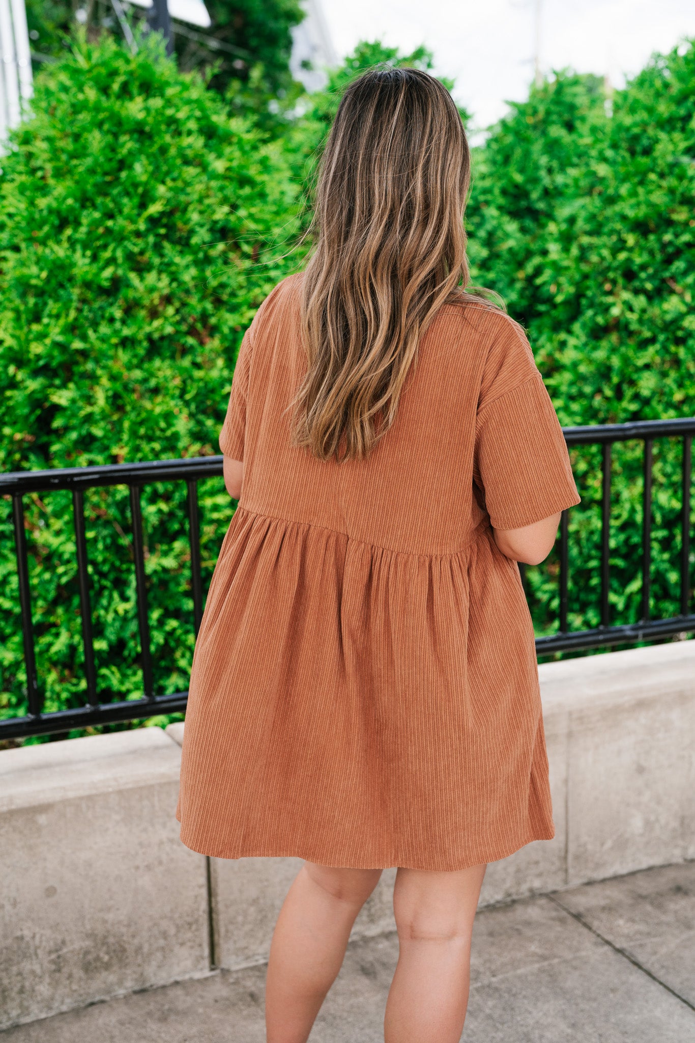 Harvest Hour Corduroy Mini Dress - Camel