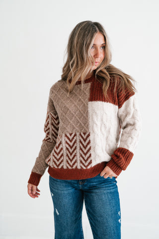 Harvest Patchwork Knit Sweater