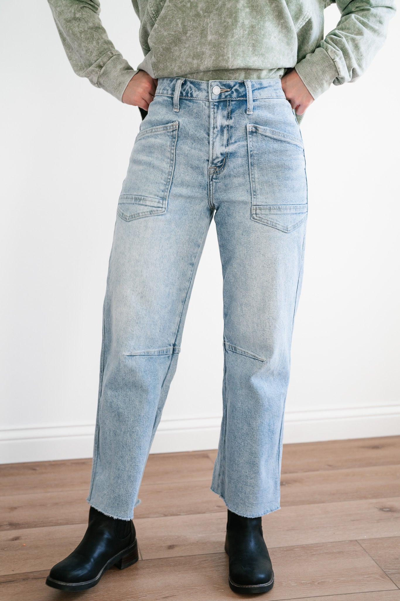 Vervet Noah High Rise Barrel Jeans