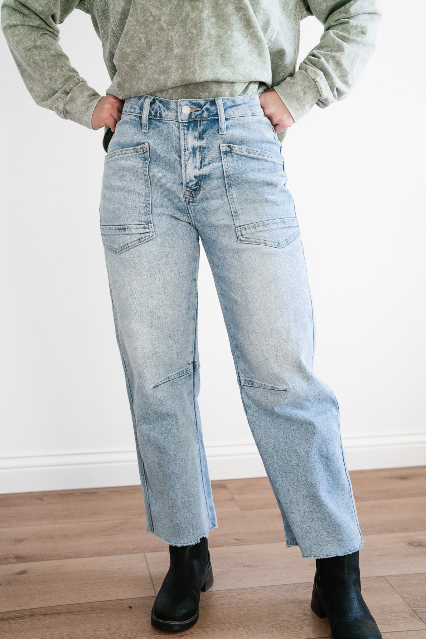 Vervet Noah High Rise Barrel Jeans