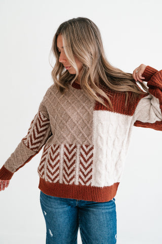 Harvest Patchwork Knit Sweater
