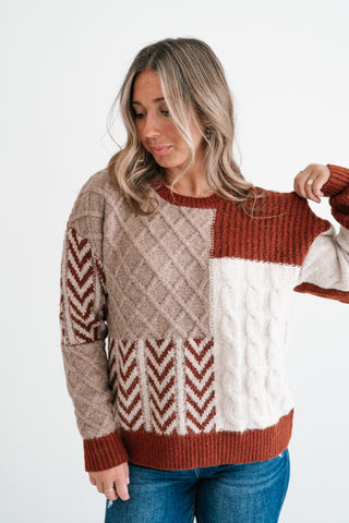 Harvest Patchwork Knit Sweater