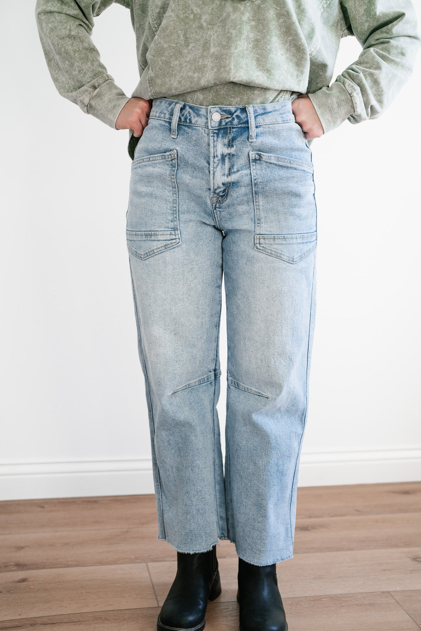 Vervet Noah High Rise Barrel Jeans