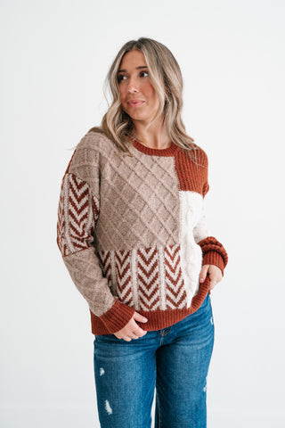 Harvest Patchwork Knit Sweater