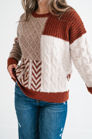 Harvest Patchwork Knit Sweater