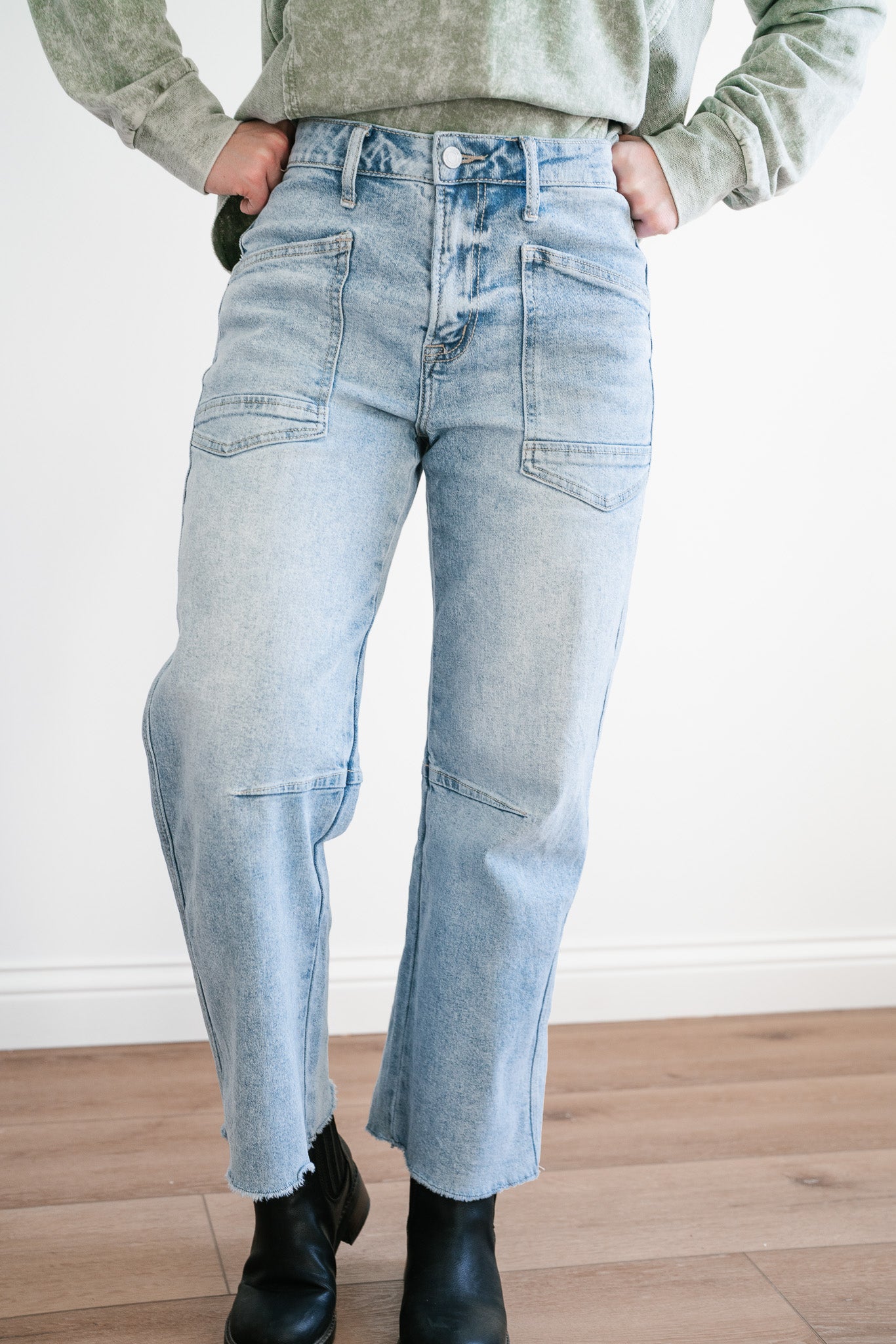 Vervet Noah High Rise Barrel Jeans