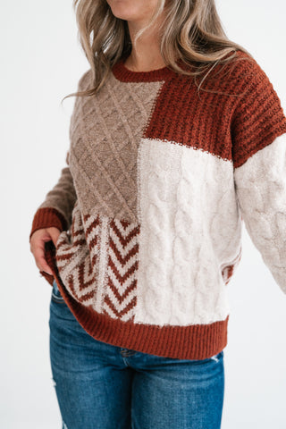 Harvest Patchwork Knit Sweater