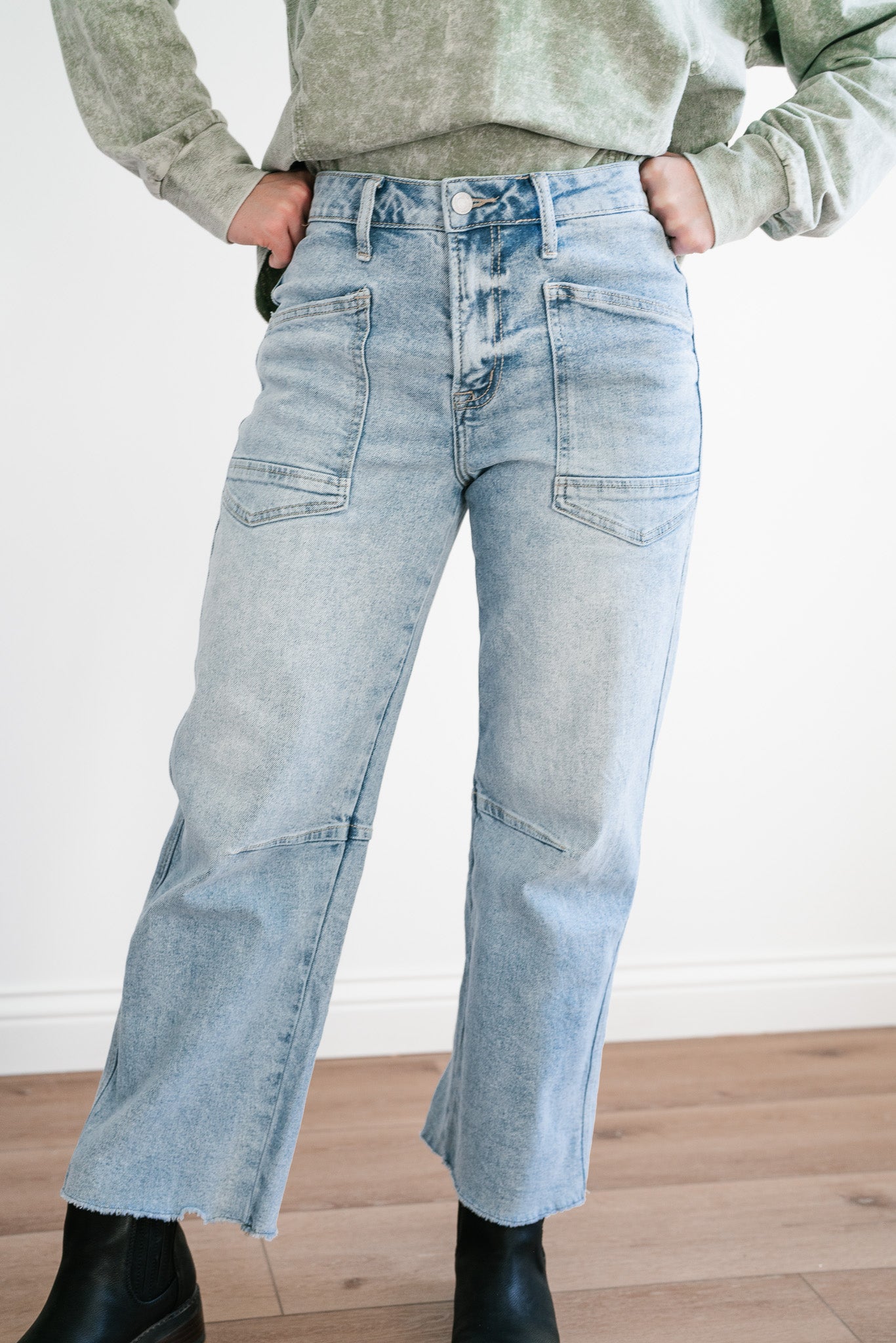 Vervet Noah High Rise Barrel Jeans