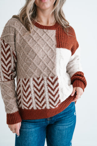 Harvest Patchwork Knit Sweater